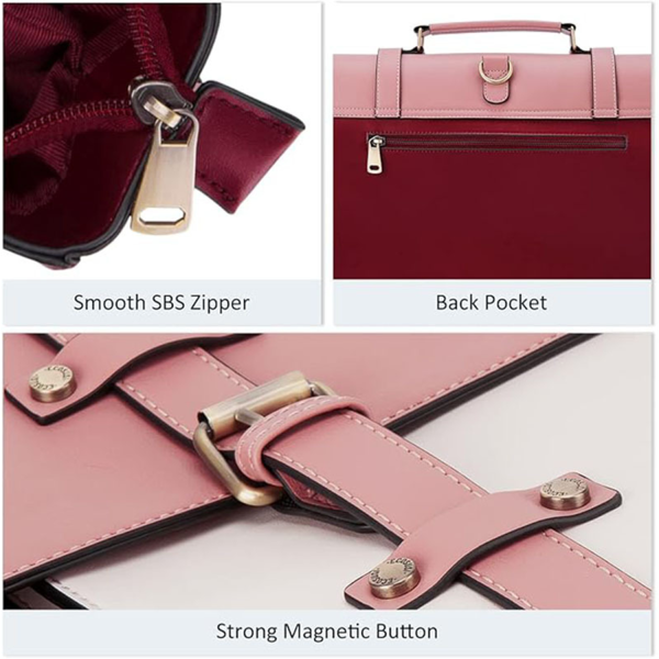 Large Capacity PU Leather Laptop Bag Backpack