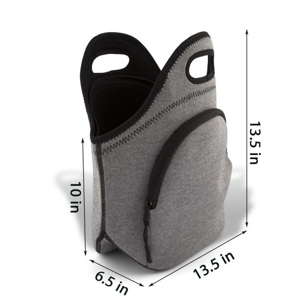 10L Thick Neoprene Insulated Lunch Tote Bag w/Pocket