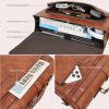 15.6 Inch Large Capacity PU Leather Laptop Bag Briefcase