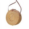 Handmade Round Rattan Crossbody Bag