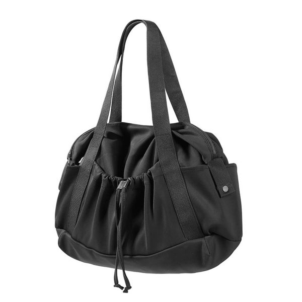 Foldable Nylon Zipper Tote Shoulder Bag