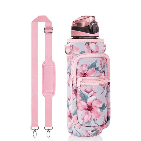 32oz Neoprene Water Bottle Sling Bag w/ Phone Pocket