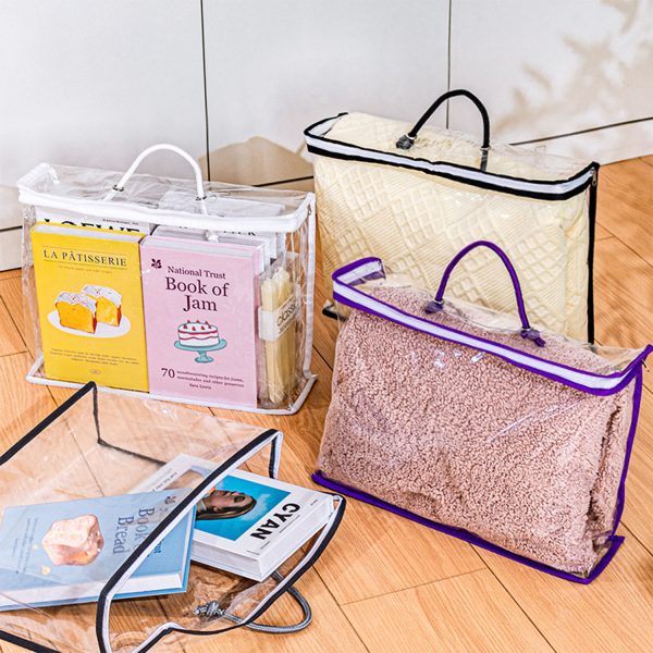 Clear PVC Dustproof Waterproof Zipper Bag