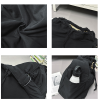 Water Resistant Nylon Drawstring Crossbody Tote Bag