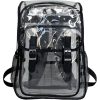 Waterproof PVC Clear Flip Top Backpack