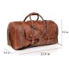 35L Genuine Leather Travel Duffle Bag