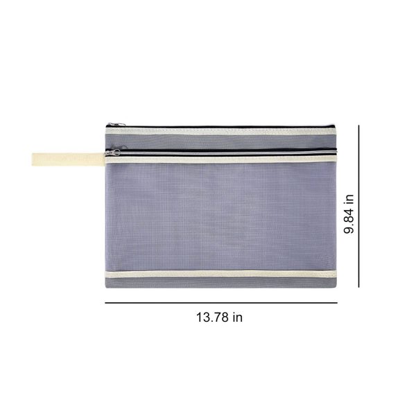 Letter Size Zipper Nylon Mesh File Pouch