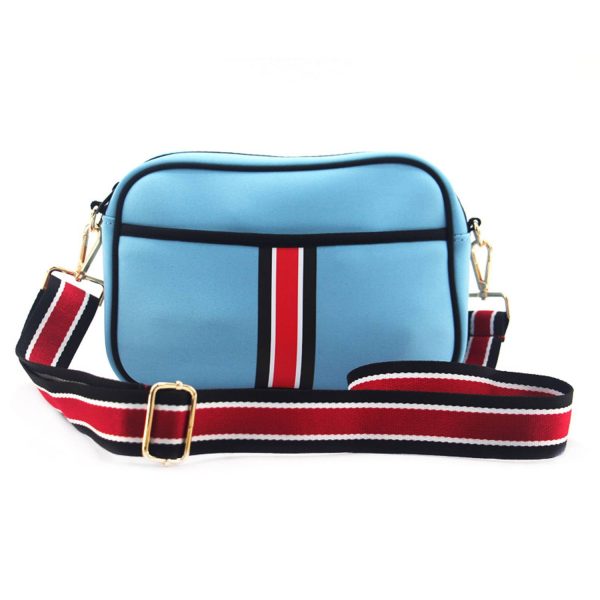 Zippered Neoprene Crossbody Bag w/ Adjustable Strap