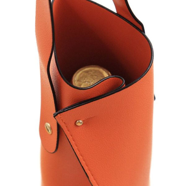 Reusable PU Leather Wine Carrier Tote Bag