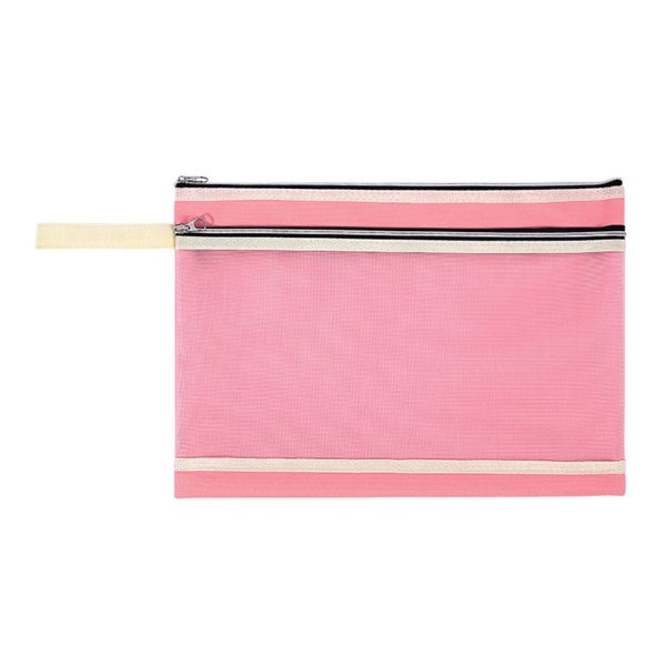 Letter Size Zipper Nylon Mesh File Pouch