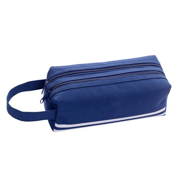 Double Layer Zippered Oxford Pencil Bag