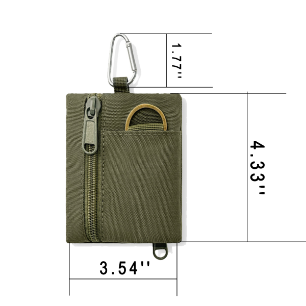 Outdoor Mini Nylon Wallet W/ Carabiner