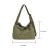 Water Resistant Nylon Drawstring Crossbody Tote Bag