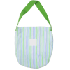 Large Capacity Polyester Striped Tote Bag