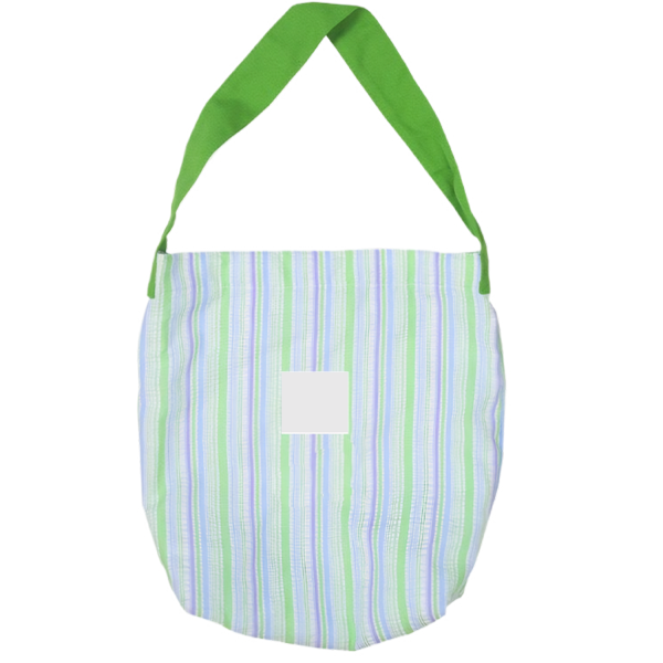 Large Capacity Polyester Striped Tote Bag