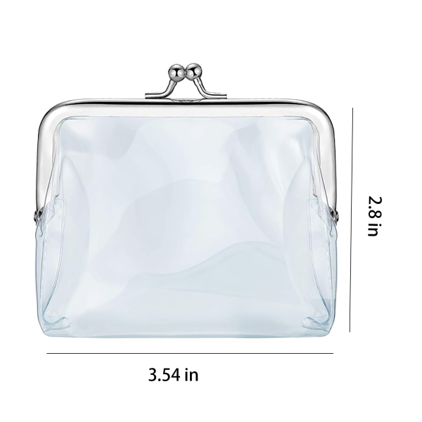 Waterproof Clear PVC Coin Purse w/ Lock Design
