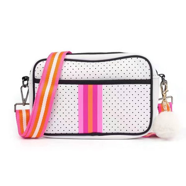 Zippered Neoprene Crossbody Bag w/ Adjustable Strap
