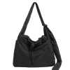 Water Resistant Nylon Drawstring Crossbody Tote Bag