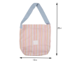 Large Capacity Polyester Striped Tote Bag