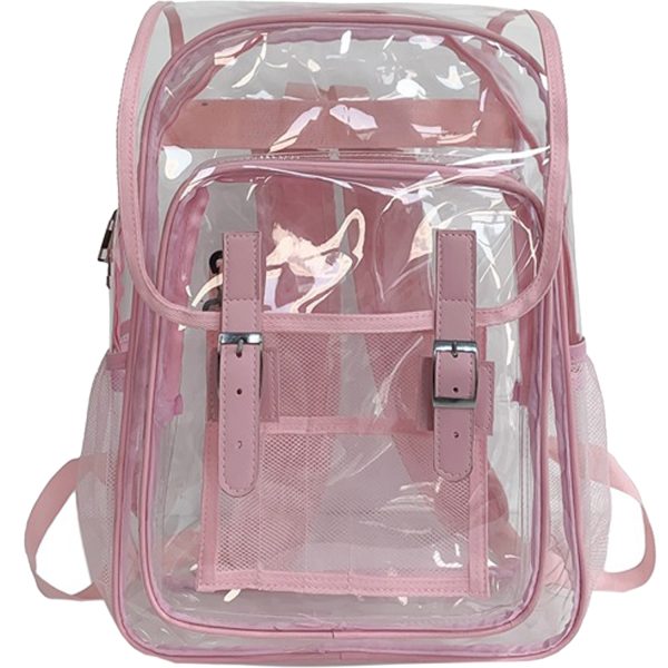 Waterproof PVC Clear Flip Top Backpack