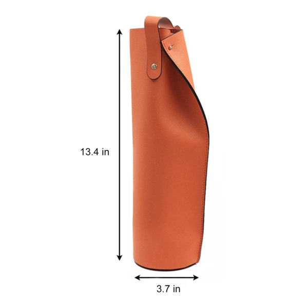 Reusable PU Leather Wine Carrier Tote Bag