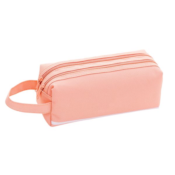 Double Layer Zippered Oxford Pencil Bag