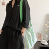 Large Capacity Polyester Striped Tote Bag