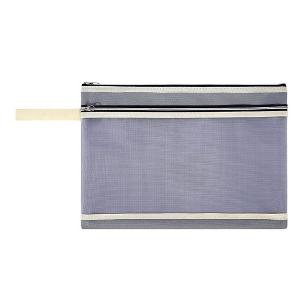 Letter Size Zipper Nylon Mesh File Pouch