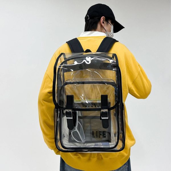 Waterproof PVC Clear Flip Top Backpack