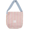 Large Capacity Polyester Striped Tote Bag