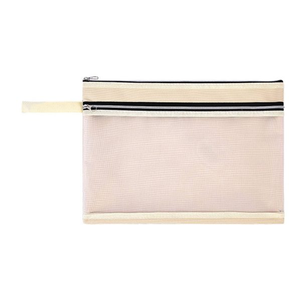 Letter Size Zipper Nylon Mesh File Pouch
