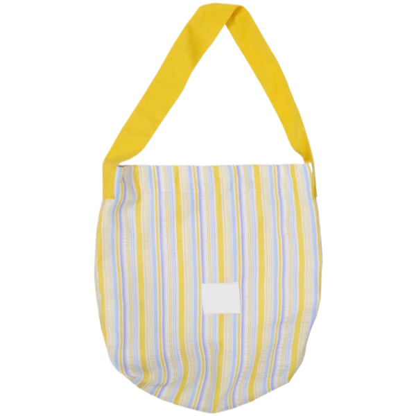 Large Capacity Polyester Striped Tote Bag