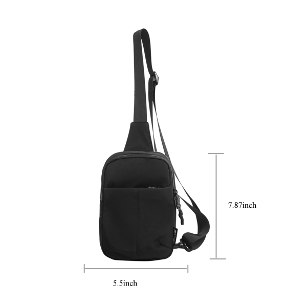 Water-Resistant Nylon Casual Chest Bag