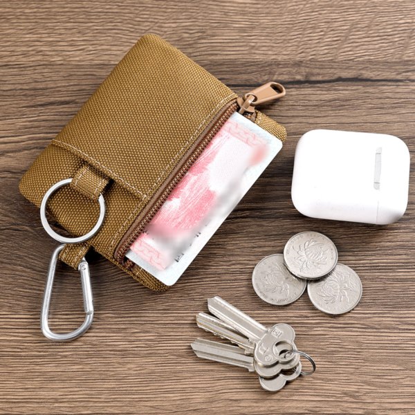 Outdoor Mini Nylon Wallet W/ Carabiner