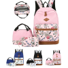 Oxford Waterproof Printed Backpack Set