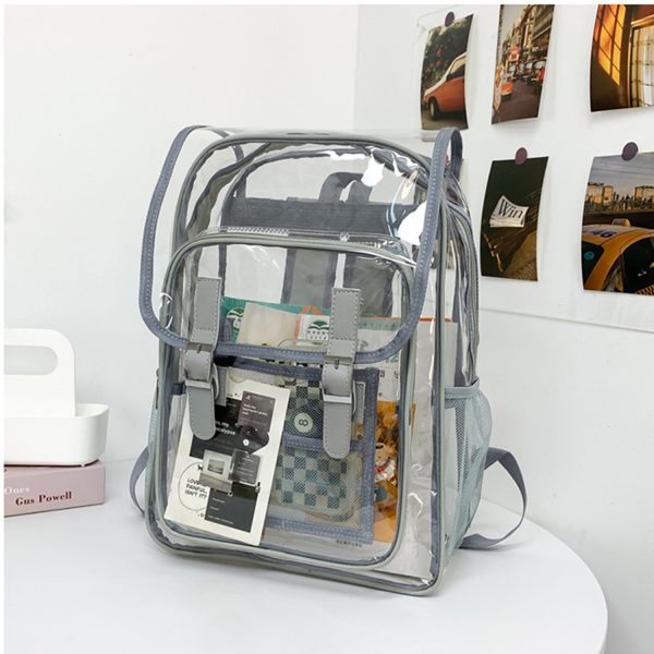 Waterproof PVC Clear Flip Top Backpack