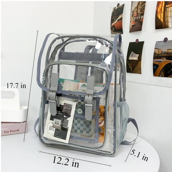 Waterproof PVC Clear Flip Top Backpack