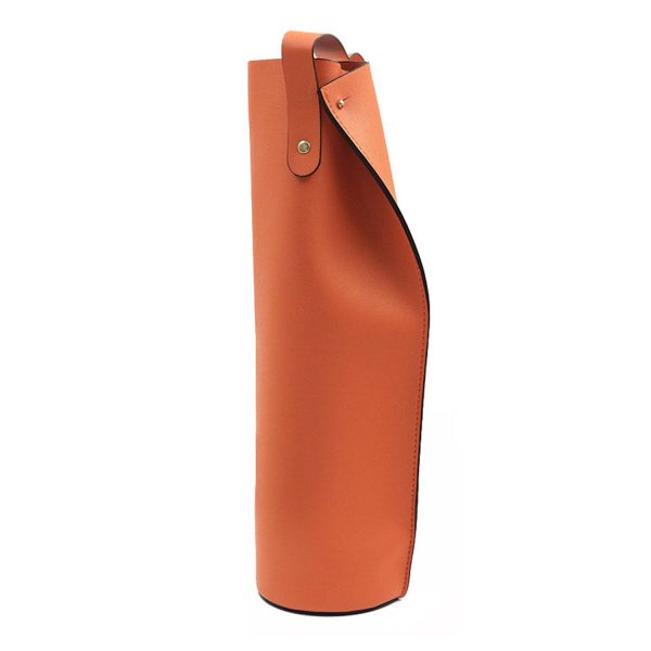 Reusable PU Leather Wine Carrier Tote Bag