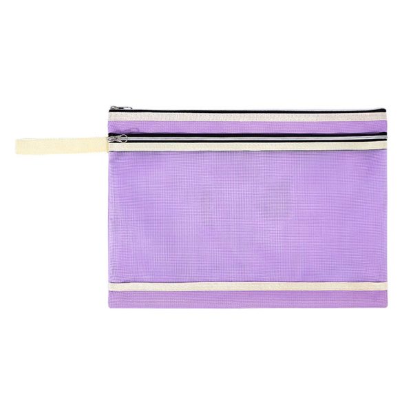 Letter Size Zipper Nylon Mesh File Pouch