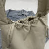 Lightweight Nylon Drawstring Shoulder Tote Bag