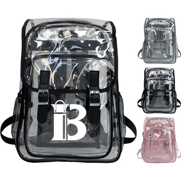 Waterproof PVC Clear Flip Top Backpack