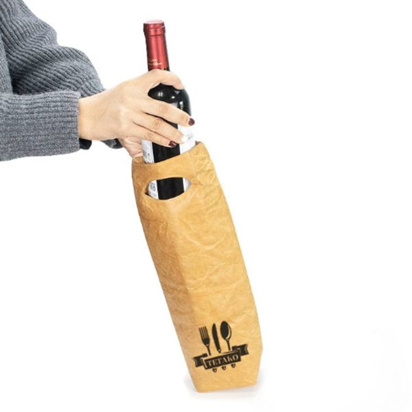 Washable Paper Handheld Red Wine Bag Insulated Tote