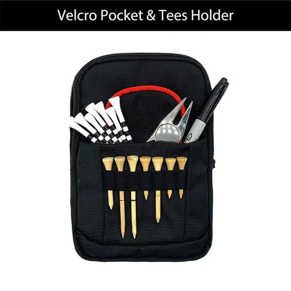 Multi Functional Nylon Golf Accessory Pouch w/ Carabiner