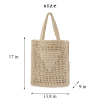 Paper Rope Woven Crochet Beach Tote Bag