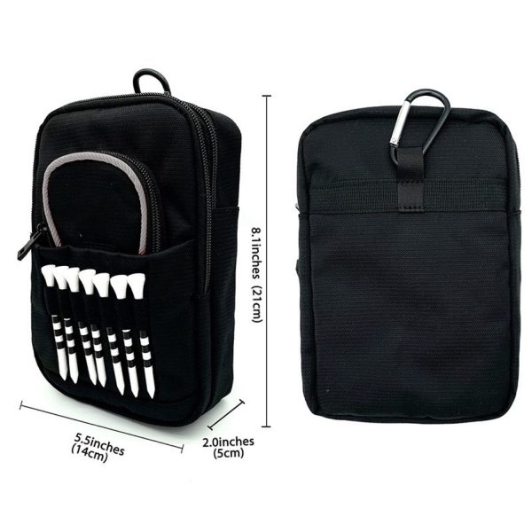 Multi Functional Nylon Golf Accessory Pouch w/ Carabiner