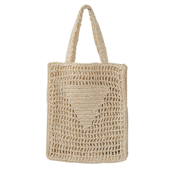 Paper Rope Woven Crochet Beach Tote Bag
