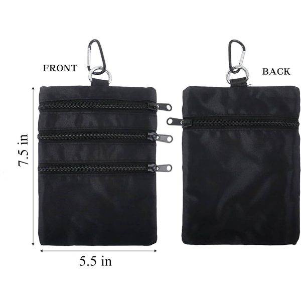 Waterproof Oxford Golf Accessories Pouch w/ Carabiner