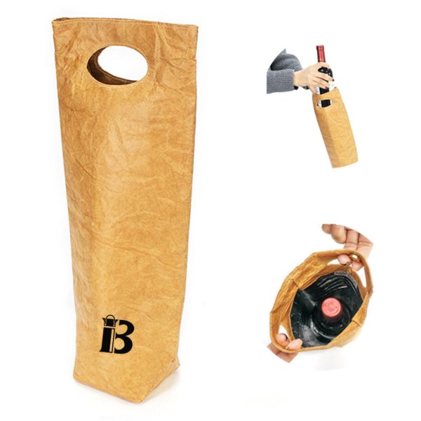 Washable Paper Handheld Red Wine Bag Insulated Tote
