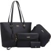 4PCS PU Leather Women Vintage Minimalist Handbag Set
