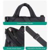 Nylon Puffer Quilted Crossbody Tote Bag w/ Handle